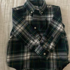 Worn once for photoshoot. Baby Ralph Lauren, plaid green Polo.